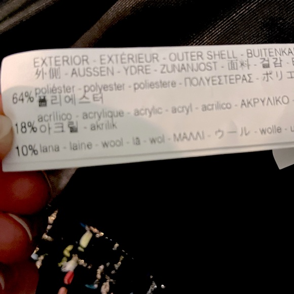 NWT ZARA Tweed Frayed Blazer Jacket Black Multicolor Gold Buttons Wool Blend L - Picture 14 of 15